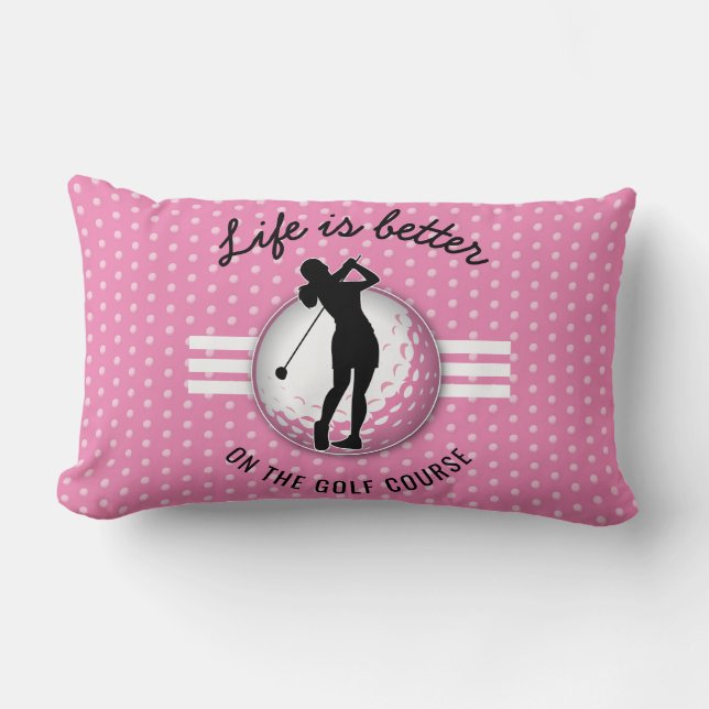 Elegante Women Golfer Design Lendenkissen (Vorderseite)