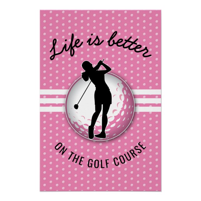 Elegante Women Golfer Design Poster (Vorderseite)