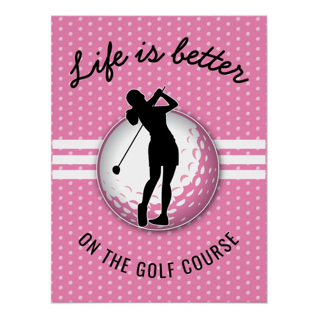 Elegante Women Golfer Design Poster (Vorderseite)