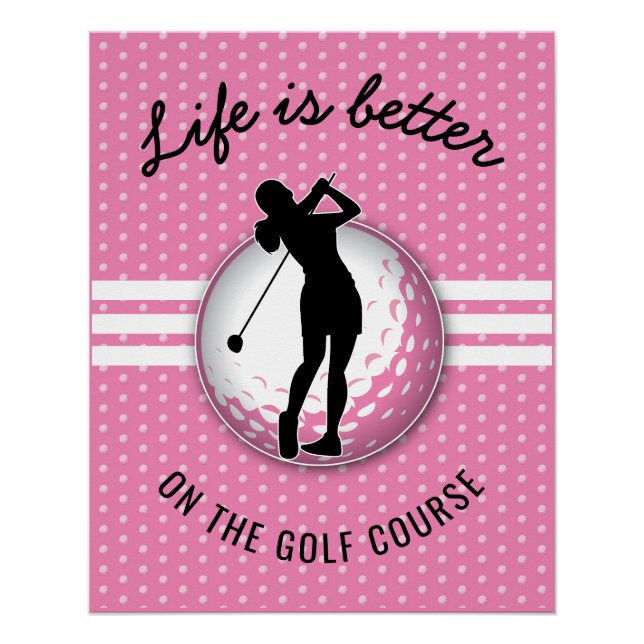 Elegante Women Golfer Design Poster (Vorderseite)