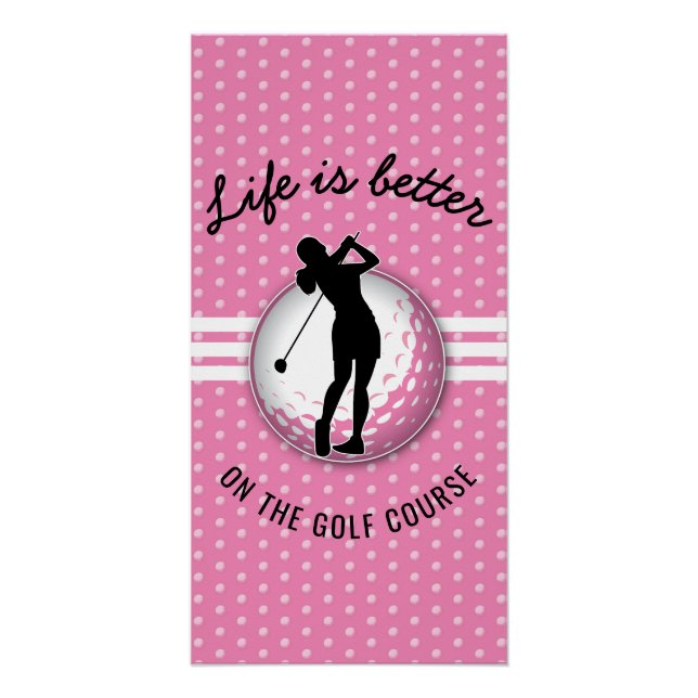 Elegante Women Golfer Design Poster (Vorderseite)