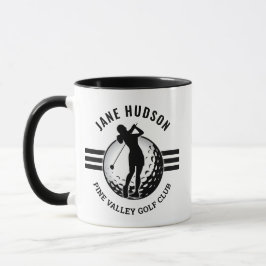 Elegante Women Golfer Design Tasse