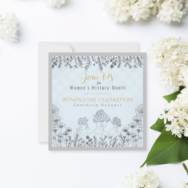 Elegante Womens Day Celebration History Pastel Einladung (Von Creator hochgeladen)