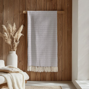 Elegante Wurfdecke Pastellgrau Weiß Stil Fleecedecke