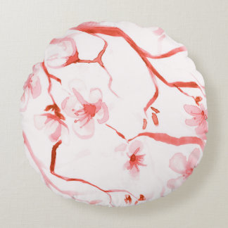 Elegante Wurfkissen mit Blumenmuster Rundes Kissen