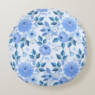 Elegante Wurfkissen mit Blumenmuster Rundes Kissen