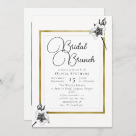 Elegante Xmas Rose Gold Weihnachten Bridal Brunch Einladung