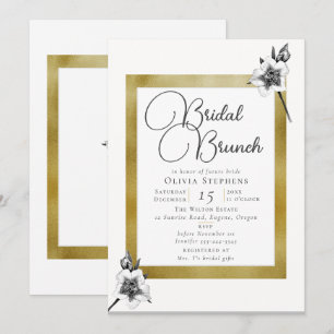 Elegante Xmas Rose Gold Weihnachten Bridal Brunch Einladung