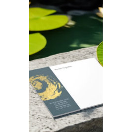 Elegante YOGA Blue & Gold ZEN Symbol Pinselstriche Notizblock