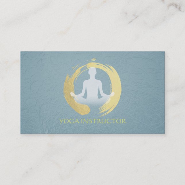 Elegante Yoga Meditation Pose Gold Foil ZEN Symbol Visitenkarte (Vorderseite)