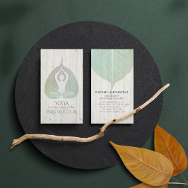 Elegante Yoga Meditation Postings mit Bodhi Leaf Visitenkarte