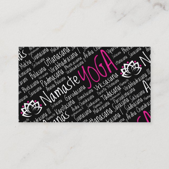 Elegante Yoga-Mitte/Yoga-Geschäft/Lehrers Visitenkarte (Vorderseite)