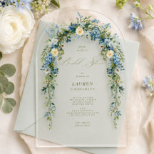elegante zarte florale Frühlings-Brautparty-Einlad