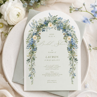 elegante zarte florale Frühlings-Brautparty-Einlad Einladung
