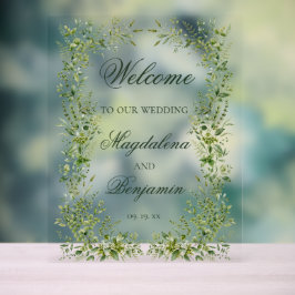 Elegante zarte Grünpflanzen Botanischer Garten Hoc Acrylschild