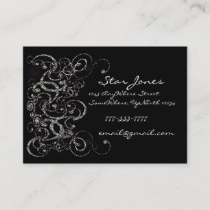 Elegante Zebra Swirl Business Card - Visitenkarte
