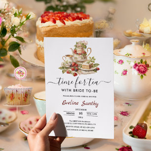 Elegante Zeit für Tea Party-Brautjunggesellinnenab Einladung