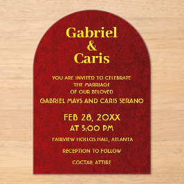 Elegante zeitlose und anspruchsvolle Hochzeit Acryleinladungen