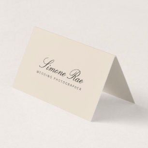 Elegante Zelt Falten Moderne Script Business Card Visitenkarten