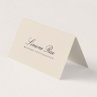 Elegante Zelt Falten Moderne Script Business Card Visitenkarten