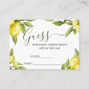 Elegante Zitrone - Schätze wie viele Spielkarte Visitenkarte