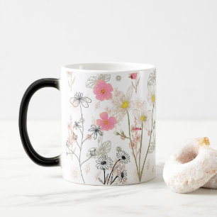 Elegante Zitronen- & Wildblumen-Kaffeetasse   Bota Verwandlungstasse