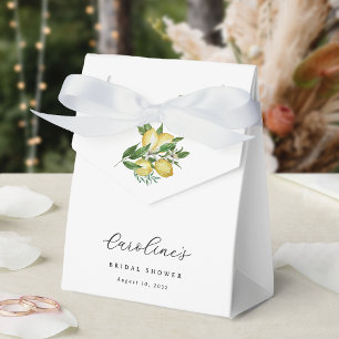 Elegante Zitrus-Hochzeitsdusche mit Zitrone Geschenkschachtel