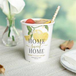 Elegante Zuhause Sweet Zuhause Lemon Theme Party Pappbecher