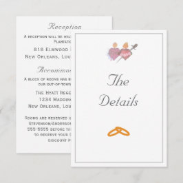 Elegante Zwei-Herzen-Katholische Hochzeit Begleitkarte