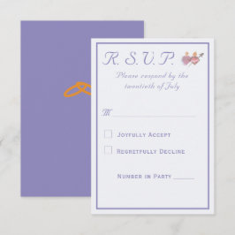 Elegante Zwei-Herzen-Katholische-Hochzeit RSVP Karte