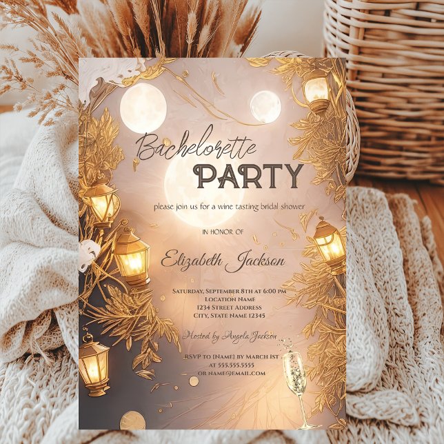 Elegante Zweige Rustikale Laterne Einladung (Von Creator hochgeladen)