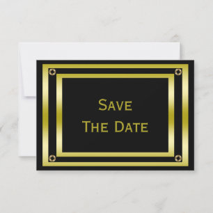 Eleganten Schwarz-u. Goldmannes 35. Save the Date
