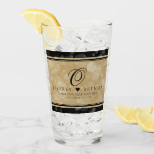 Eleganter 1. Jahrestag der Hochzeit Glas