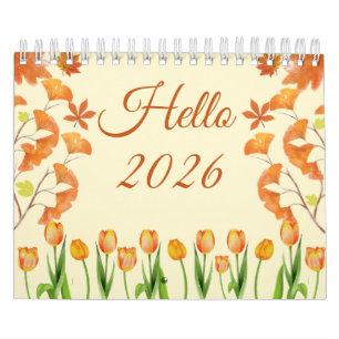 Eleganter 2026-Kalender mit Zitaten Kalender