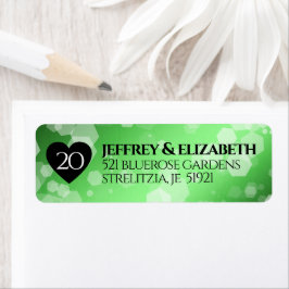 Eleganter 20. Smaragdgrüner Hochzeitstag
