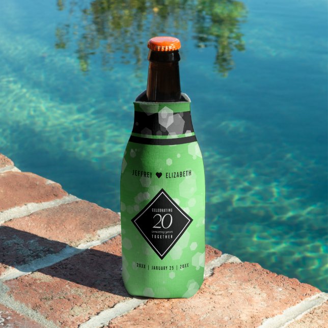 Eleganter 20. Smaragdgrüner Hochzeitstag Flaschenkühler (In Situ Pool)