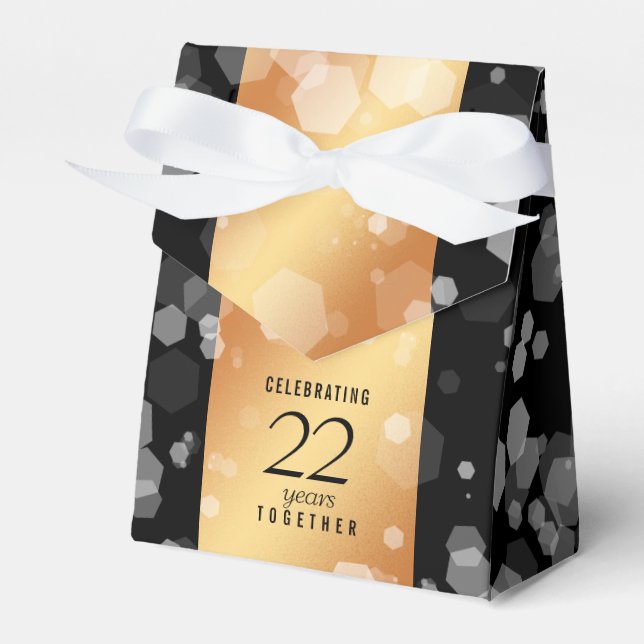 Eleganter 22. Geburtstag der Kupferhochzeit Geschenkschachtel (Vorderseite)