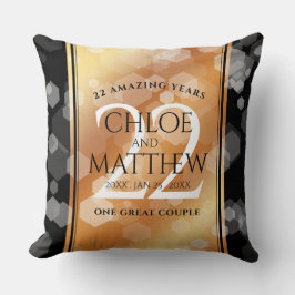 Eleganter 22. Geburtstag der Kupferhochzeit Kissen