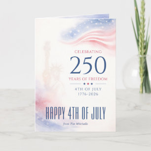 Eleganter 250. amerikanischer Unabhängigkeitstag 4 Feiertagskarte