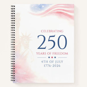 Eleganter 250. amerikanischer Unabhängigkeitstag 4 Notizbuch
