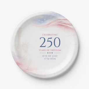 Eleganter 250. amerikanischer Unabhängigkeitstag 4 Pappteller