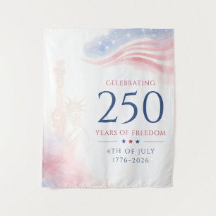 Eleganter 250. amerikanischer Unabhängigkeitstag 4 Wandteppich