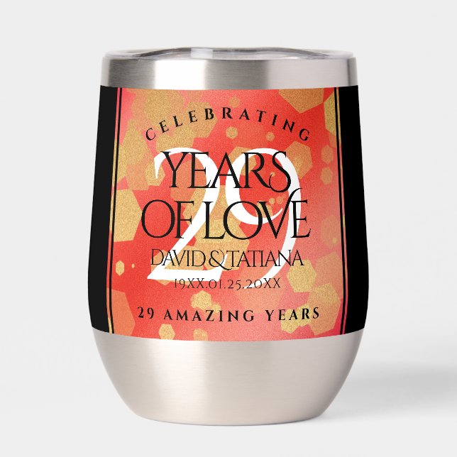 Eleganter 29. Garnet Hochzeitstag (Rückseite)