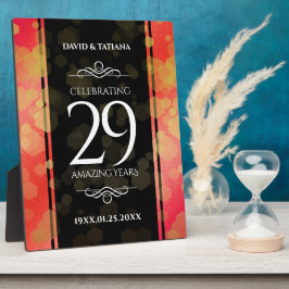 Eleganter 29. Garnet Hochzeitstag Fotoplatte