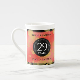 Eleganter 29. Garnet Hochzeitstag Prozellantasse