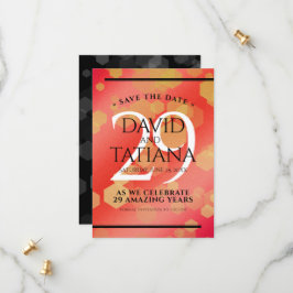 Eleganter 29. Garnet Hochzeitstag Save The Date