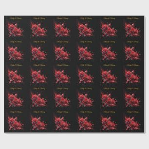 Eleganter 30. Geburtstag - Rose in Bloom Geschenkpapier