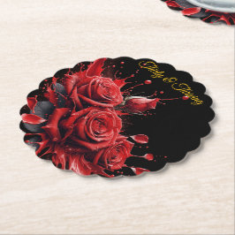 Eleganter 30. Geburtstag - Rose in Bloom Untersetzer