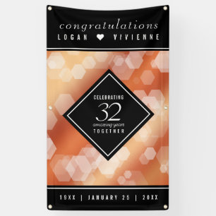 Eleganter 32. Geburtstag der Bronze Banner