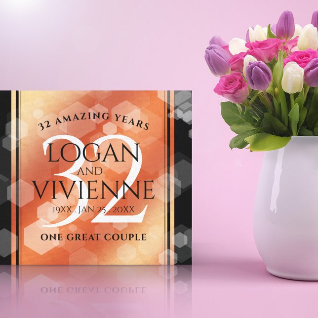 Eleganter 32. Geburtstag der Bronze Leinwanddruck (Von Creator hochgeladen)